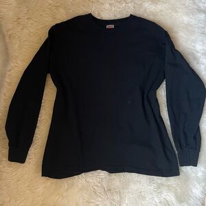 Sold out | HTF Supreme X Hanes men's black long sleeve t shirt